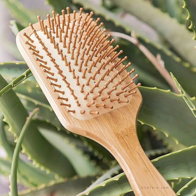 Natural Bamboo Hair Brush - Square