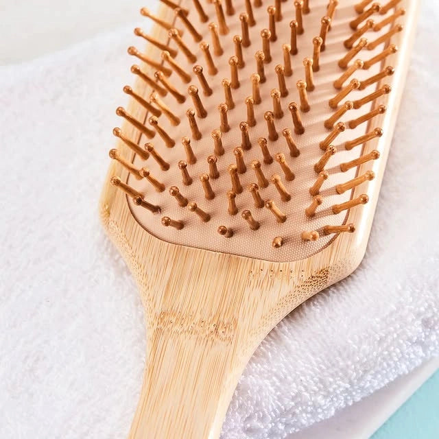 Natural Bamboo Hair Brush - Square