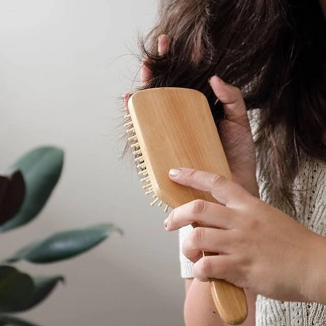 Natural Bamboo Hair Brush - Square