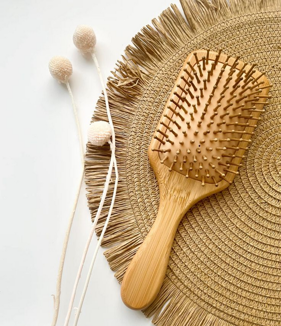 Natural Bamboo Hair Brush - Square