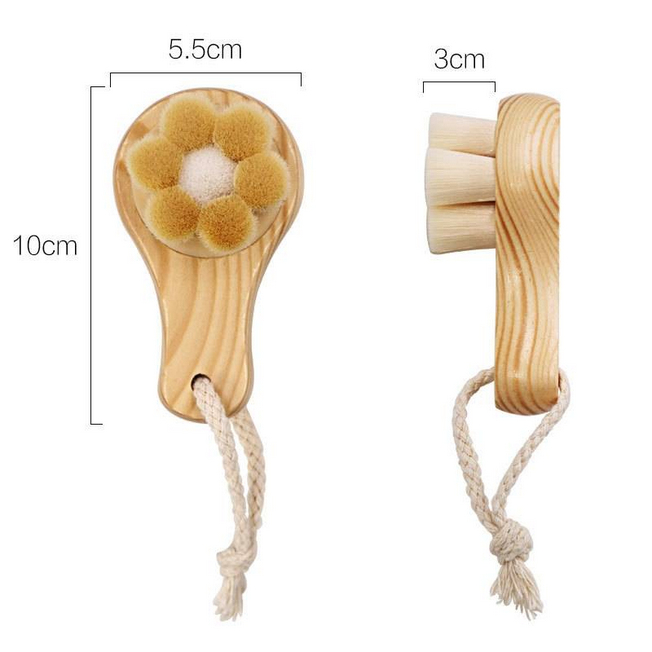 Wooden cleansing brush