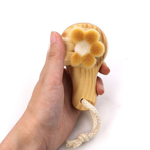 Wooden cleansing brush