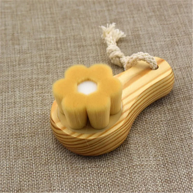 Wooden cleansing brush