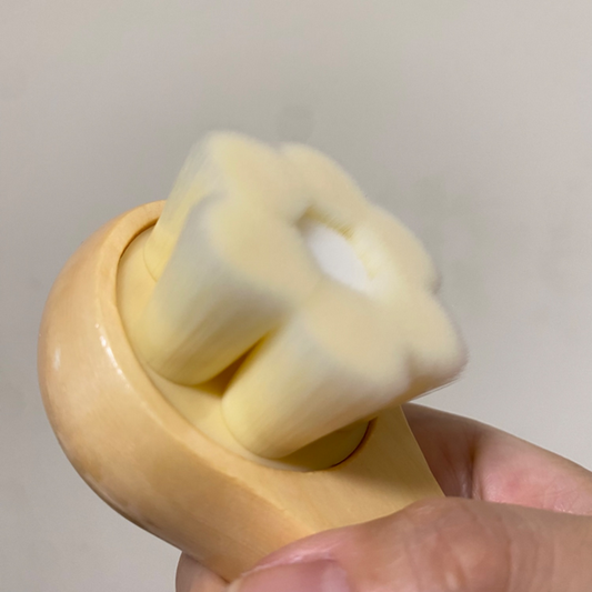 Wooden cleansing brush