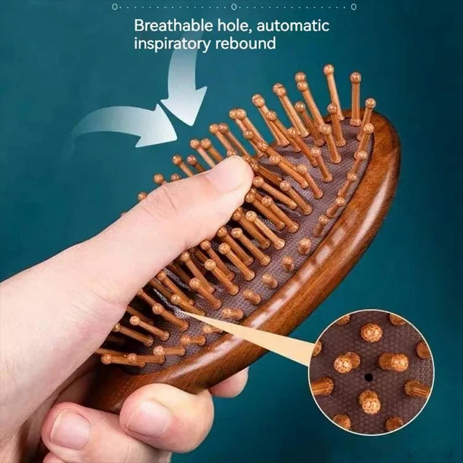 Premium Sandalwood Hairbrush - Oval