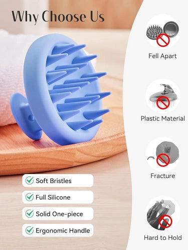 Full silicon scalp massager
