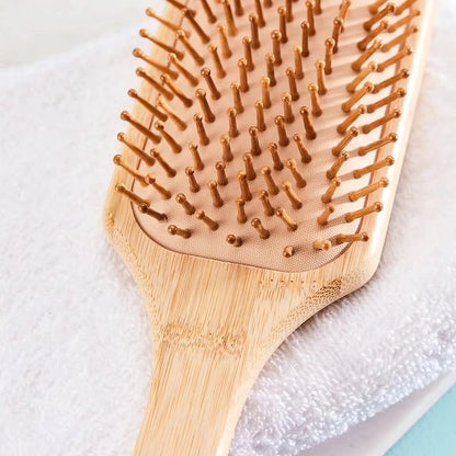 Natural Bamboo Hair Brush - Square