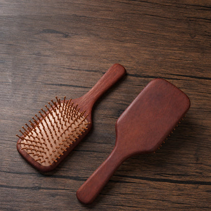 Red Sandalwood Paddle Hairbrush – Square