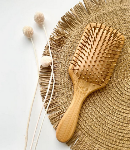 Natural Bamboo Hair Brush - Square