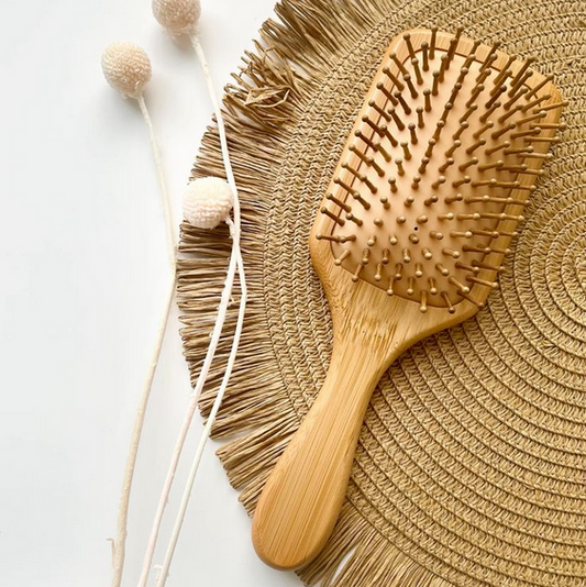 Natural Bamboo Hair Brush - Square