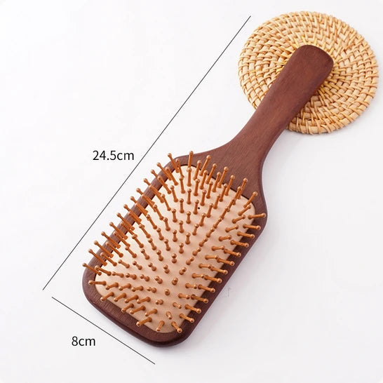 Red Sandalwood Paddle Hairbrush – Square
