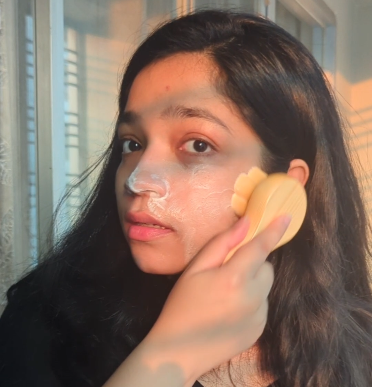 Wooden cleansing brush
