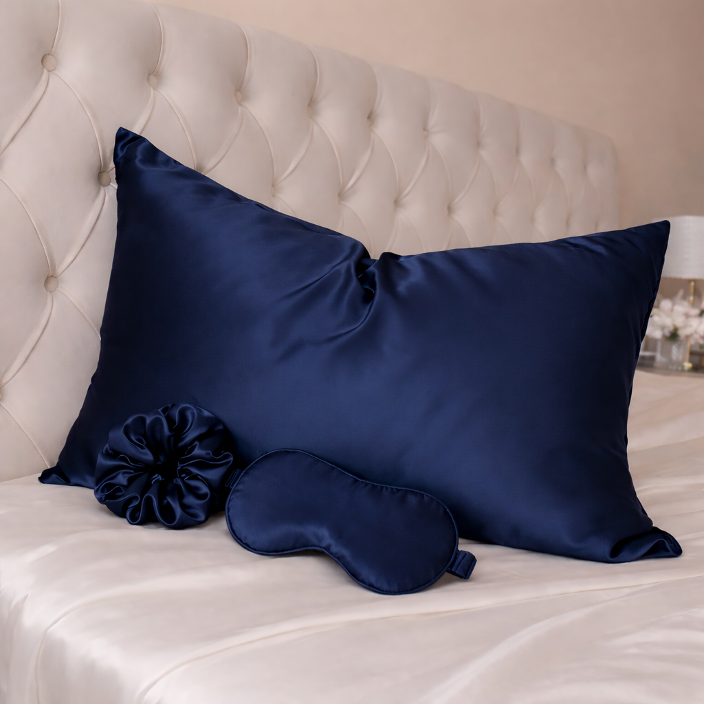 Satin Sleep Essentials Set – Pillowcase, Eye Mask & Scrunchie